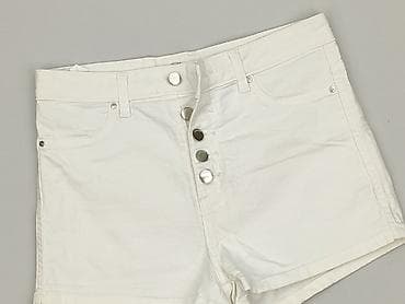 biale materialowe spodnie: Szorty damskie, rozmiar S — 1