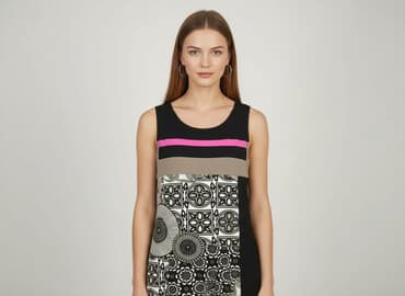 ccc sandały czarne na obcasie: Vivance, Sukienka damska, rozmiar S — 6