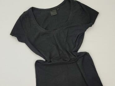 czarne t shirty damskie w serek: Ichi, T-shirt damski, rozmiar XS — 1