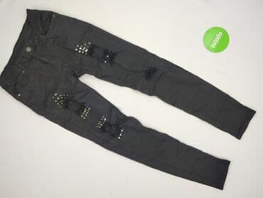 rockowe spodnie: Jeansy damskie, rozmiar L — 2