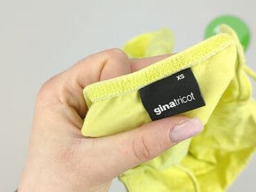 bluzka żółta w czarne paski: Gina Tricot, Top damski, rozmiar XS — 4