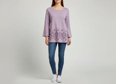 liliowa bluza damska: Bluzka damska, rozmiar L — 6