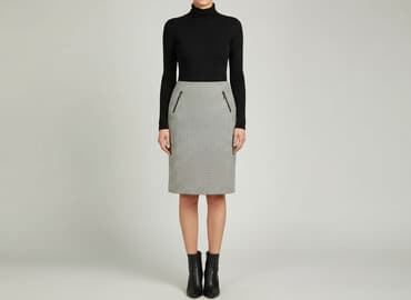 czarne spódnice w kratę: M&S Collection, Spódnica damska, rozmiar L — 8