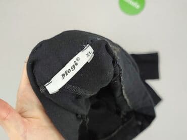 czarne t shirty i marynarka: MEGI, Spodnie materiałowe damskie, rozmiar XL — 4