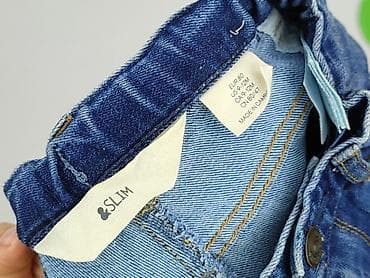 klapki pepco: Spodnie jeansowe, H&M, 9-12 miesięcy, stan - Bardzo dobry — 4