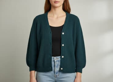 sweter z krótkim rękawem męski: Zizzi, Kardigan damski, rozmiar M — 8