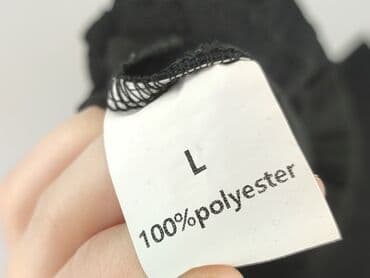 spodnie materiałowe z wysokim stanem: Spodnie materiałowe damskie, rozmiar L — 4