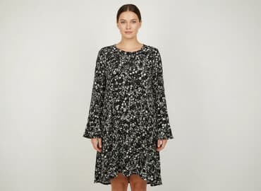 sukienki w kwiaty na wesele duze rozmiary: Janina, Sukienka damska, rozmiar XL — 1