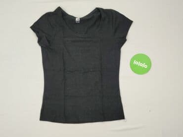 czarne t shirty damskie w serek: Extenso, T-shirt damski, rozmiar S — 2