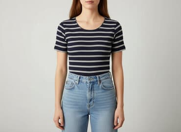 tommy hilfiger t shirt damski granatowy: T-shirt damski, rozmiar S — 5