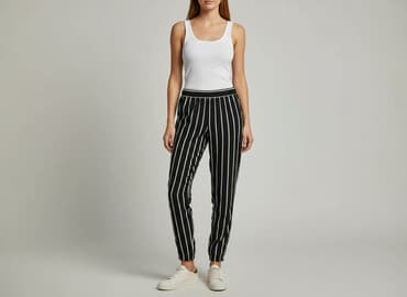bershka spodnie zebra: Bershka, Spodnie materiałowe damskie, rozmiar S — 1