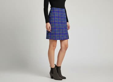 spódnice w kratę plus size: Spódnica damska, rozmiar L — 5