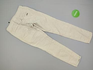 Women: Red button, Material trousers for women, size XS — 3