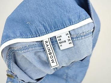 white jeans: RAINBOW, Spodnie 3/4 damskie, rozmiar XS — 4