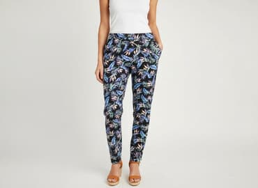 cekinowe spodnie h m: H&M, Spodnie materiałowe damskie, rozmiar L — 6