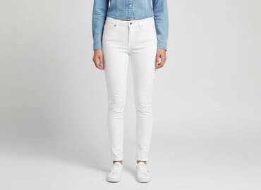 biale szerokie jeansy: Sinsay, Jeansy damskie, rozmiar XS — 7