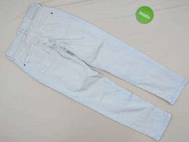 biale szerokie jeansy: Denim, Jeansy damskie, rozmiar S — 3