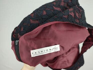 czerwona sukienka w czarne kropki: PLUS, Sukienka damska, L — 5