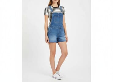 jeansowe ogrodniczki damskie: Ogrodniczki damskie, rozmiar S — 5