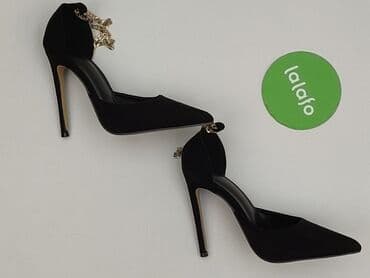 ccc sandały czarne na obcasie: Półbuty damskie, rozmiar 39 — 3