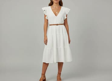 cienka sukienka i kozaki: Women`s dress, size S — 1