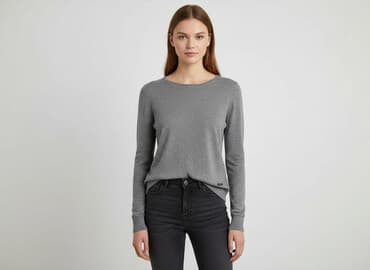 szara bluzka damska: Bluzka damska, rozmiar S — 6