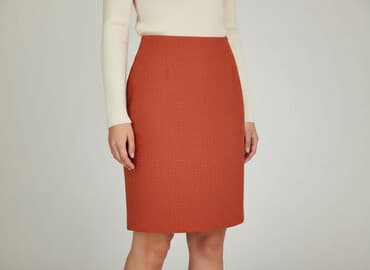 czerwone ołówkowe spódnice midi: Spódnica damska, rozmiar S — 1