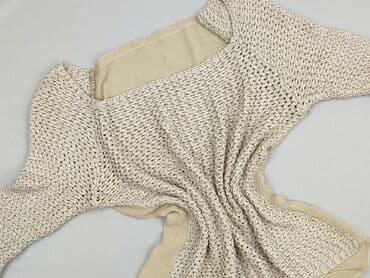 sweter piórkowy na drutach: Sweter damski, rozmiar S — 1