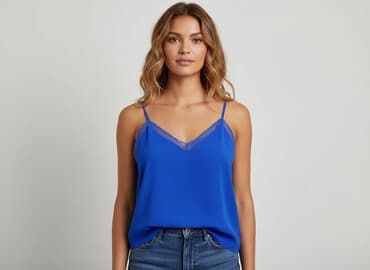 koszulka na ramiaczkach z koronka: Vintage Dressing, Top damski, rozmiar S — 1