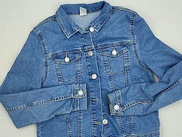 klapki plame: Dziecięca kurtka jeansowa, 12 lat, 146-152 cm, H&M, stan - Bardzo dobry — 1