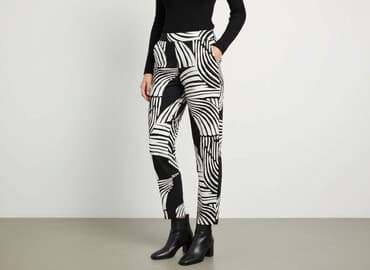 damskie legginsy wzór geometryczny: H&M, Spodnie materiałowe damskie, rozmiar M — 8