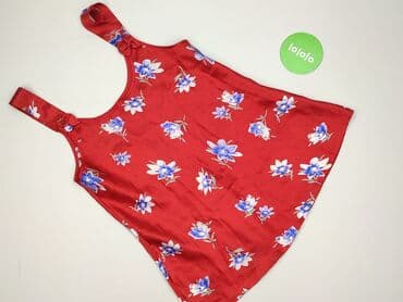 czerwona bluzka z dekoltem v: Bluzka damska, rozmiar S — 3