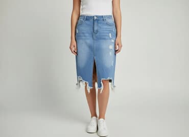 ubrania dżinsowe damskie: Spódnica damska, rozmiar L — 6