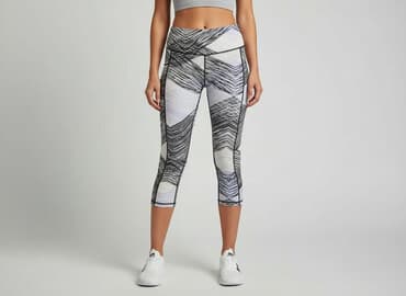 damskie legginsy wysoka talawzór geometryczny: Legginsy Sportowe damskie, rozmiar S — 6