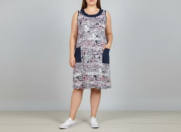 koszulka tunika: Sukienka damska, XL — 6