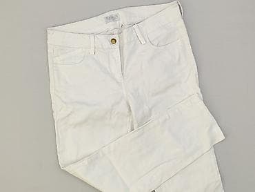 bialym: White, Spodnie materiałowe damskie, rozmiar M — 1