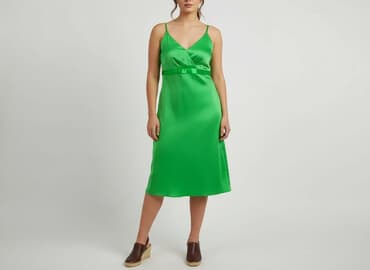 atlasowa sukienki: Sukienka damska, rozmiar XL — 1