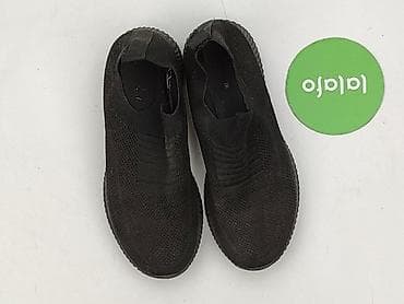 eu 40: Buty damskie slip-on, czarne, rozmiar 39. - Model wsuwany – bez — 3