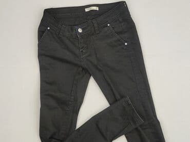 czarne spodnie z białą nitką: Jeansy damskie, rozmiar S — 2