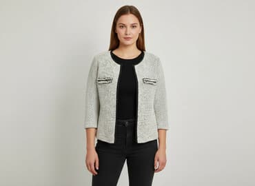 biała kamizelka damska zara: Kardigan damski, rozmiar M — 7