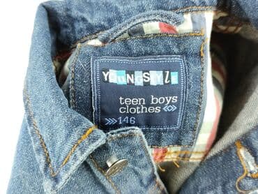 koszule z motywem folkowym: Dziecięca kurtka jeansowa, 11 lat, 140-146 cm, Young Style, stan - Idealny — 4