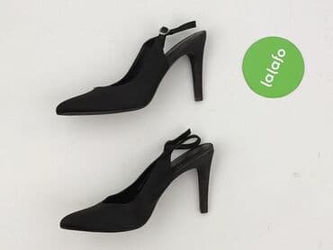 ccc srebrne sandały na obcasie: Półbuty damskie, rozmiar 40 — 3