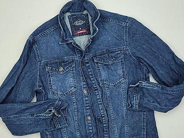 sweter patchwork: DENIM JEANS, Męska kurtka jeansowa, rozmiar M — 1