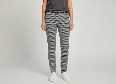 legginsy w prążki hm: H&M, Spodnie materiałowe damskie, rozmiar L — 6