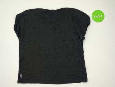 czarne t shirty w serek damskie: T-shirt damski, rozmiar L — 3