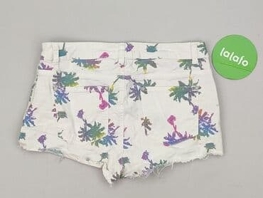 biale szerokie jeansy: Tak, Szorty damskie, rozmiar L — 3