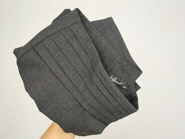 szare szerokie jeansy: Spodnie materiałowe damskie, rozmiar M — 5