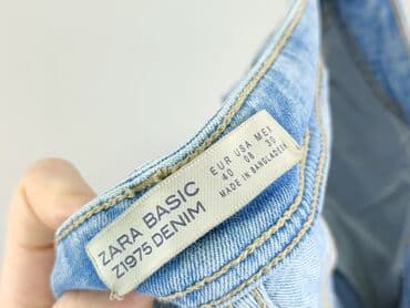 szerokie spodnie jeansowe zara: Zara, Jeansy damskie, rozmiar L — 4