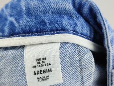 jeansy plus size wysoki stan: H&M, Ogrodniczki damskie, rozmiar M — 4