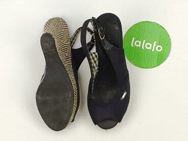 sukienka i sandały na koturnie: Sandały damskie, rozmiar 37 — 4